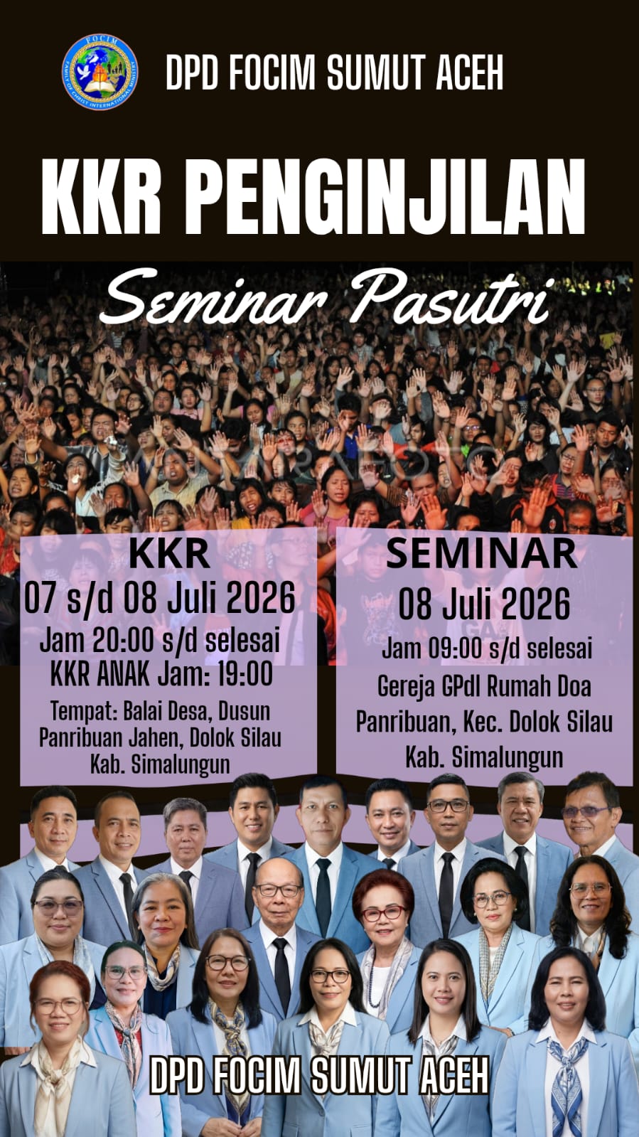 DPD FOCIM SUMUT–ACEH MENGGELAR KKR DAN SEMINAR.